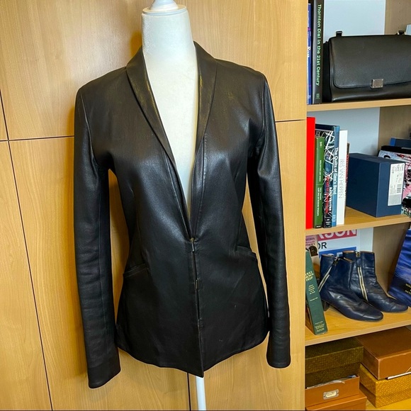 Thierry Mugler 🚩Host Pick🚩 slim edgy leather blazer - Picture 7 of 14
